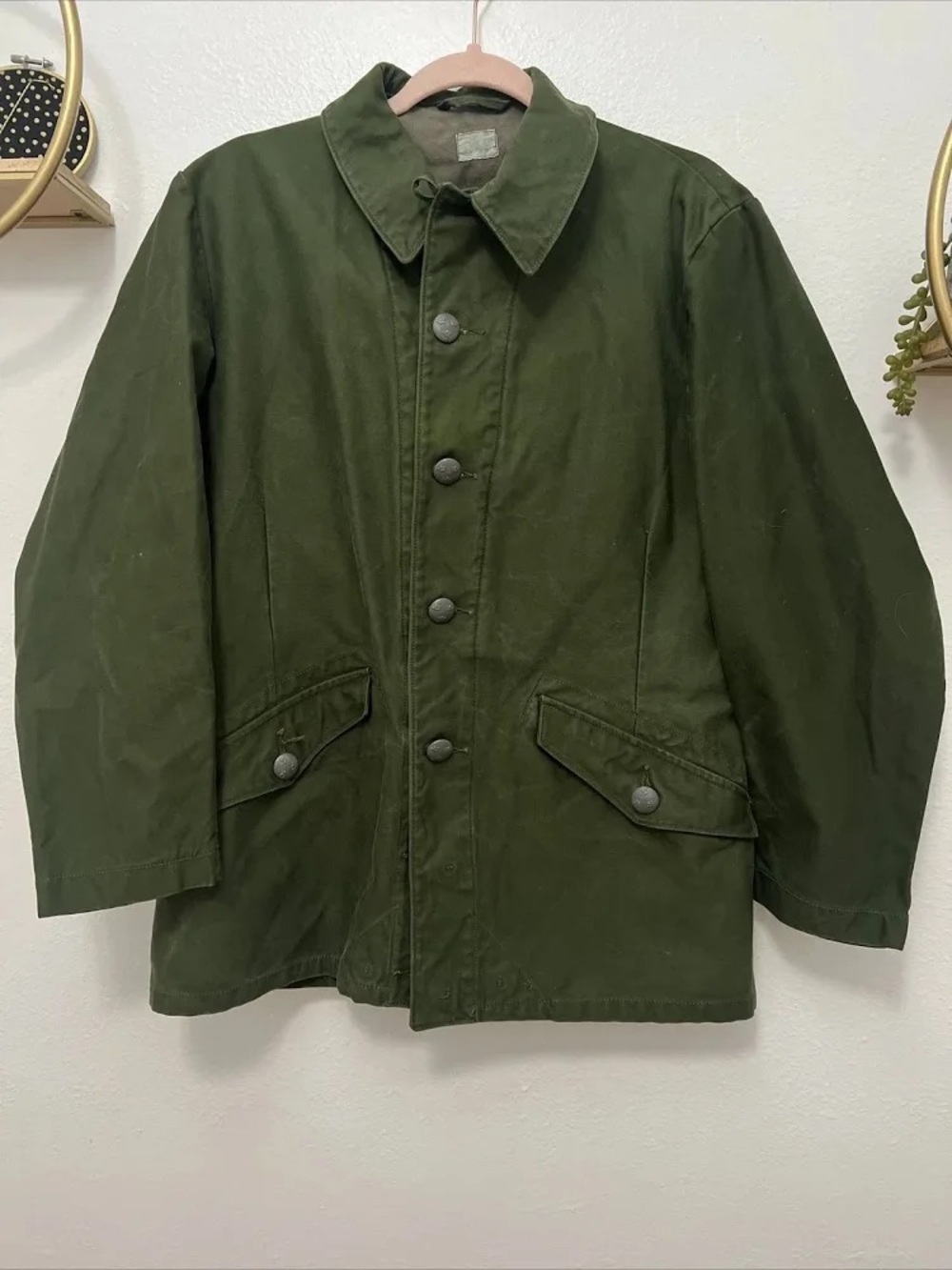 1970 Swedish Military Infantry C50 rare vintage Men's Olive Green Field Jacket